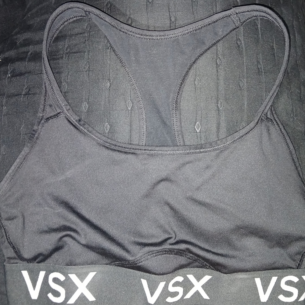 VSX Black Sports Bra with Racerback Design